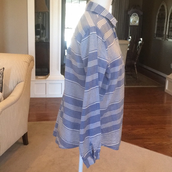 Lilli’s Closet Striped Buttondown Blouse - Picture 6 of 13